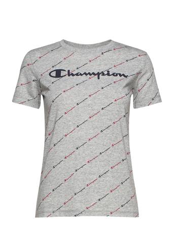 Crewneck T-Shirt T-shirt Top Grå Champion