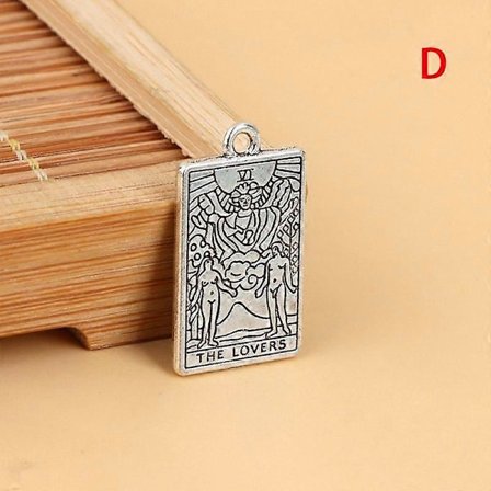 1 st Tarot Hänge DIY Häxa Spådom Måne Sol Berlocker Armband Halsband Smycken(D)