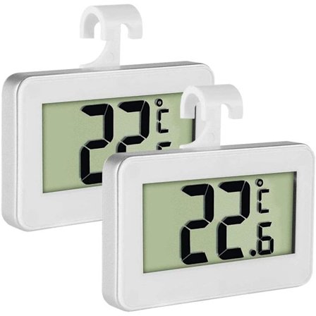 Kyltermometer Kylskåpstermometer, 2-pack LCD Digital Kyl Frys Termometer Monitor