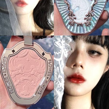 Highlighter Blush Palette Lett Glitter Langvarig Blush Powder Palette for kvinner, jenter 05