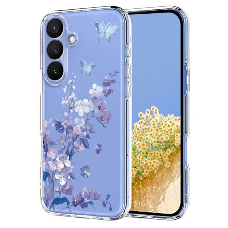 Mobilskal till Samsung Galaxy S26/S26 Pro TPU Blommönster - Violett