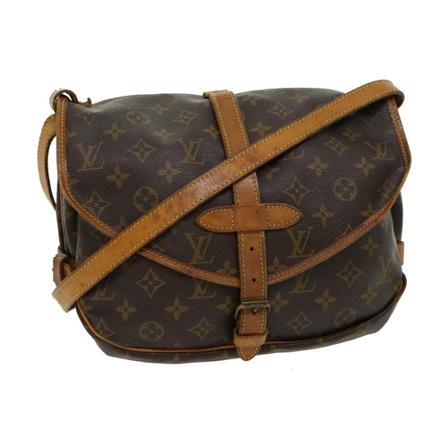 Louis Vuitton Vintage, Pre-owned Saumur 30 Monogram Messenger Bag Bruin, Dames, Maat:ONE Size