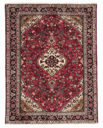 Orientalisk Hamadan Matta 110X145 Mörkröd/Brun Ull, Persien