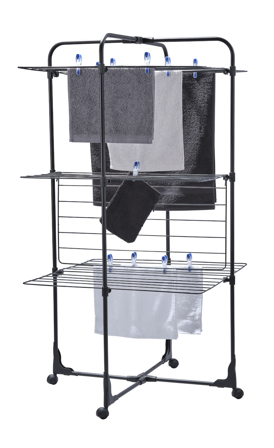 Leifheit Tower 270 Tørkestativ Svart 68x68xH126cm