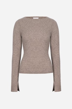 CAMILLA PIHL - Joyce Knit - Dark Taupe Melange - XXL