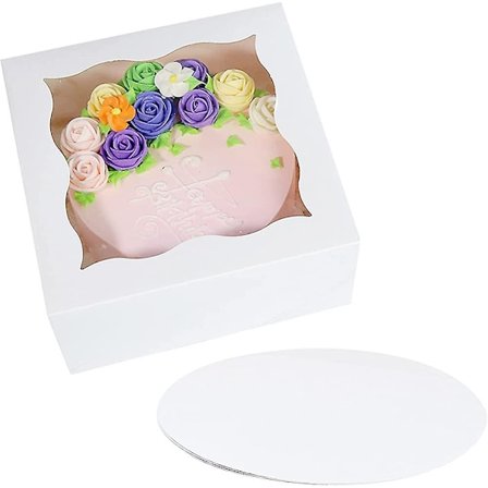 [15 kpl] 10x10x5 tuuman Heilwiy suuret korkeat kakkulaatikot ja -alustat, tukevat leipomolaatikot lahjaksi