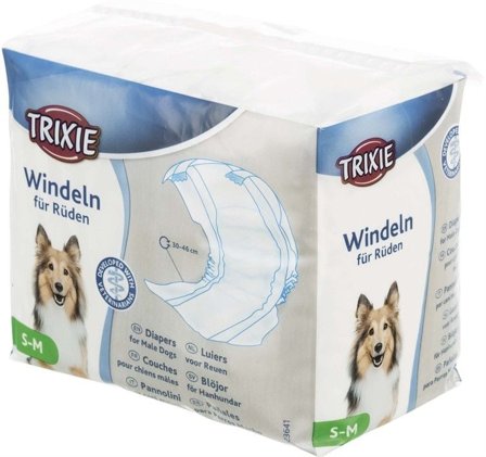 Trixie uroskoirien vaipat, S-M 30-46 cm, 12 kpl