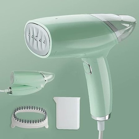 Klesdamper, 1000W 100ML bærbar strykejern vertikal håndholdt klesdamper, 30s rask oppvarming, dampdesinfeksjonsmiddel for hjem og reise, 