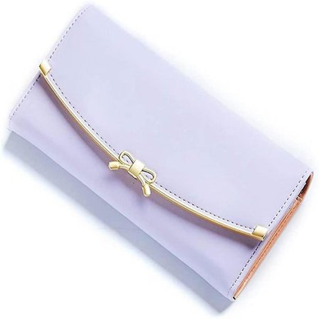 Woolala Naisten Söpö Rusettisolmuko Kukkarolompakko Kolmiosainen Suuri Pitkä Lompakko