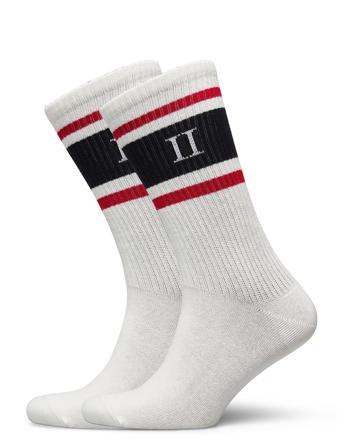 William Stripe 2-Pack Socks Underwear Socks Regular Socks Valkoinen Les Deux