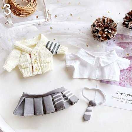 1 stk/1 sett 20 cm Dukkeklær Dukkeskjorteskjørt 3 3