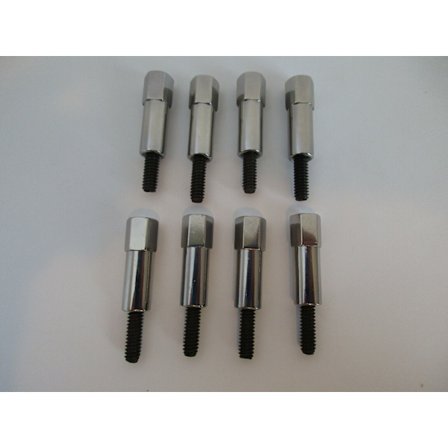 8 st kromventilkåpsbultsats för Chevrolet 283 305 327 350 38