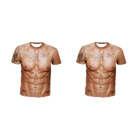 1/2/3 Läge 3D-printad kortärmad t-shirt för män 2XL