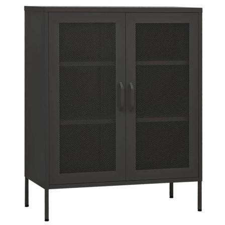 Vidaxl Förvaringsskåp Antracit 80x35x101,5 Cm Stål Antracit