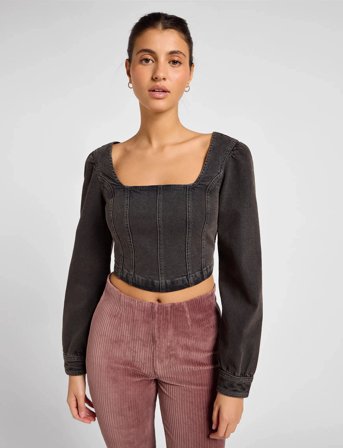 Lee Jeans Denim Corset - Black - L