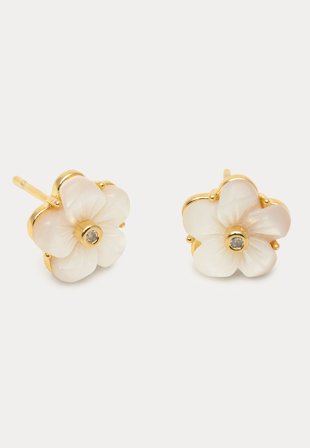 LILY AND ROSE - Petite Claire Earrings - Puff - Creme - Accessoarer - - Bubbleroom
