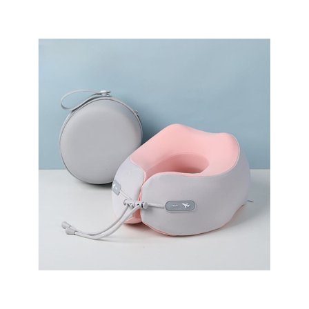 U-formad resehuvudkudde i memory foam, bärbar nackkudde, rosa