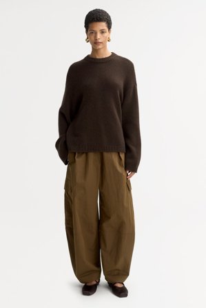 Soft Goat - Chunky crewneck - Kashmirtröja dam - M - Mocha