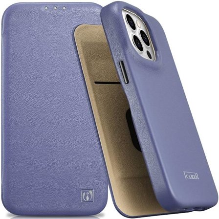 iCarer CE Premium Leather Folio Case iPhone 14 Pro Max Lærveske med Magnetic MagSafe Light Purple (WMI14220716-LP)