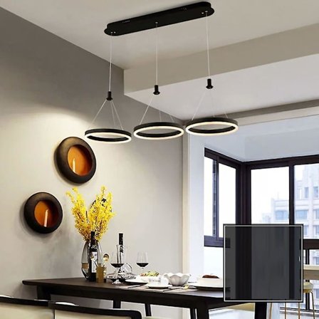 3-armet 30cm Justerbar Lysekrone med Flere Farver LED