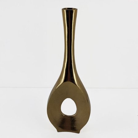 Kultainen alumiinimaljakko – 19x7x56cm