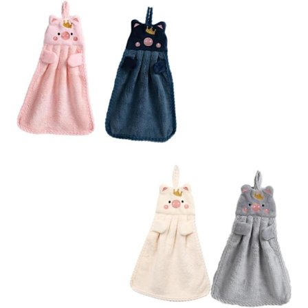 NY-4 stk hengende håndklær babyhåndklær barnehåndkle Microfi