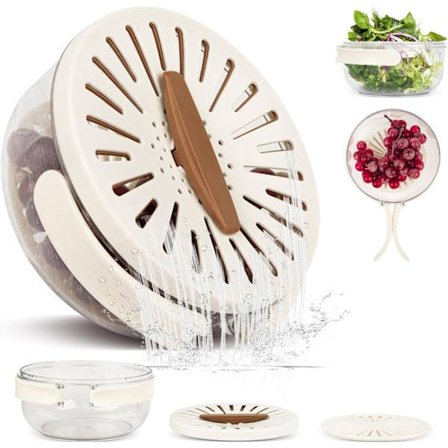 ING Köksmatsilsskål - liten matsilsplast med lock - silskål med handtag