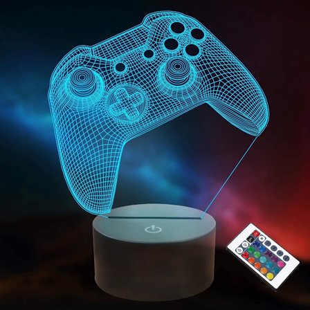 3D gamepad natlampe, spil konsol illusion lampe med KLB