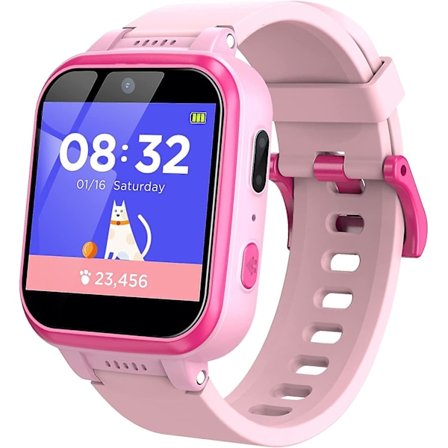 Smart klocka för barn med kamera, musikspelare, spel, väckarklocka, stegräknare med aktivitetsmätning