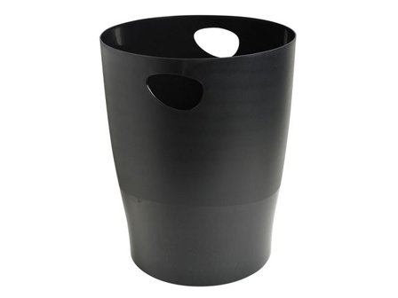 EXACOMPTA Papperskorg EXACOMPTA recycled 15L svart - Lyreco - Kontorsmaterial - Till skrivbordet - Papperskorgar