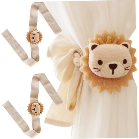 Pieces Søde Løve Gardinbindere, Dekorative Dyre Gardinholdere til Børneværelsesindretning