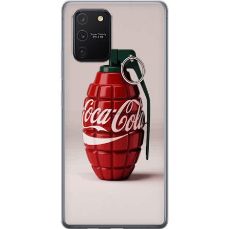 Kompatibel Mobilcover til Samsung Samsung Galaxy S10 Lite Kunstnerisk illustration af Coca Cola granatæble i rødt og grønt, pop art inspireret moti