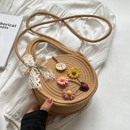 Handgjord vävd väska handväska 1 1