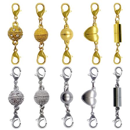 10 St Magnetiska Smycken Spännen Tillbehör Diy Halsband Armband