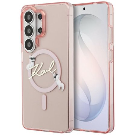 Karl Lagerfeld IML KC Script MagSafe-etui til Samsung Galaxy S26 Ultra - Pink