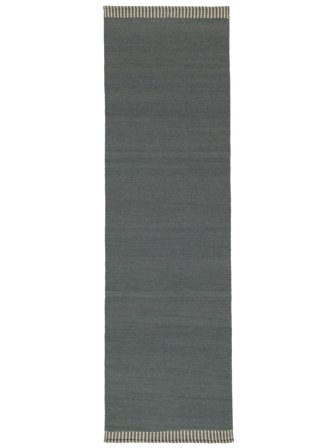 Wool Rug Visby Blue Runner Small Oeko-Tex