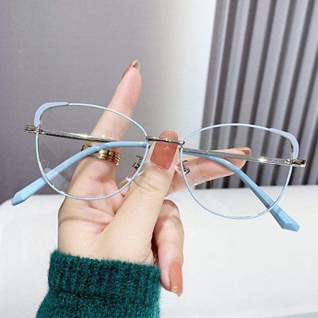 Anti-Blue Light Briller Runde Briller BLÅ