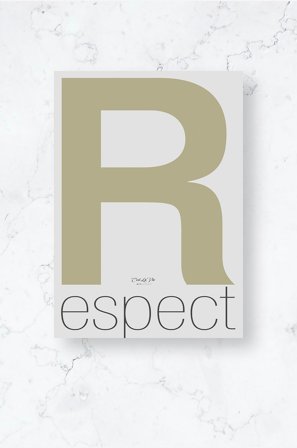 Malerifabrikken - Poster / R espect / Plano - Beige - Posters - Från Homeroom