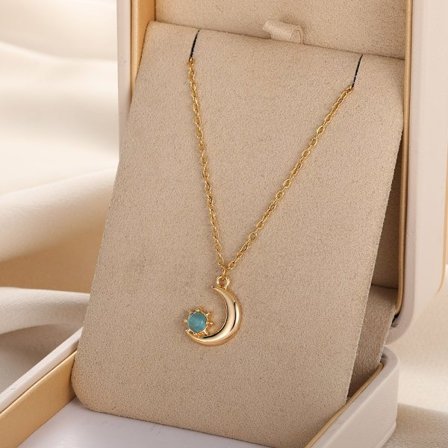 Flyg- och rymdsmycken Yttre rymden Månstjärna Flerfärgat stenhalsband Astronaut Exploreing Planet Hängsmycke Kvinnor Barn