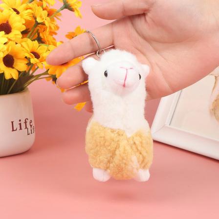 1 Stk Alpaca Plysch Stoppade Leksaker Nyckelring Docka Hänge