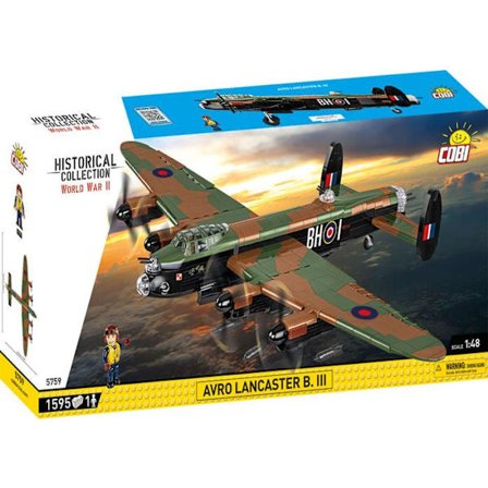 Byggevare - COBI - Avro Lancaster B Mk.13 - 1595 elementer - 1 figur - Skala 1:48