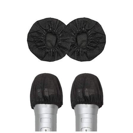 100 stk. Mikrofonhygiejne Dæksler, Ikke-vævet Håndholdt Mic Mike Dæk Vindskærm Beskyttelseshætte -