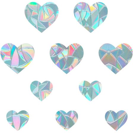 Statiska Regnbågsglasklistermärken, 10-delade Bird Alert Glasdekal