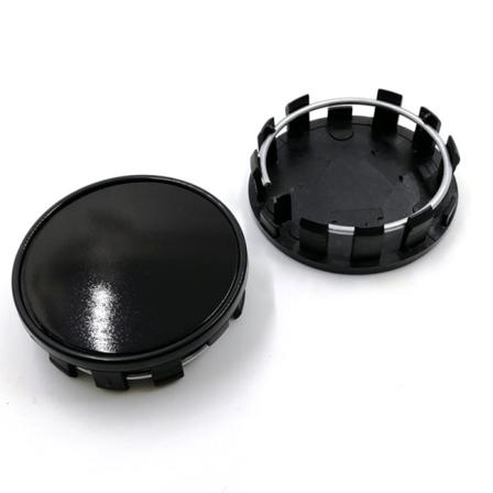 68mm täysmusta auton pyörän navan keskikorkit Autovanteen pölytiivis C Black