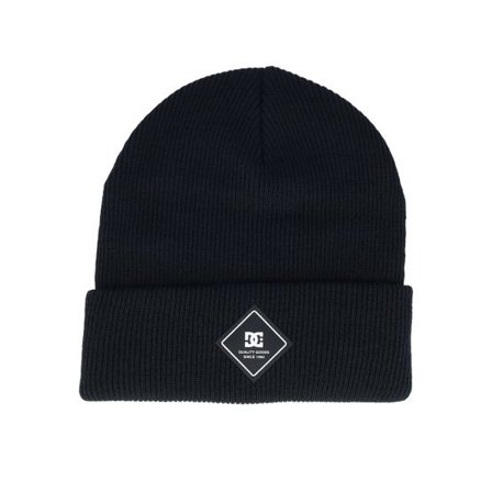 DC - Svart cuff Beanie - Kids Label Youth Beanie Black Cuff @ Hatstore