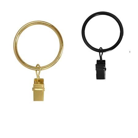 50 Stk Gardinringer med klips Gardinkroker Kroker med klips