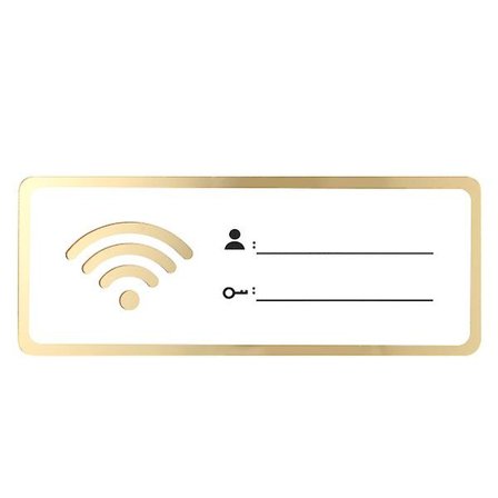 Valkoinen koristekyltti Wifi-salasanan kyltti Vieraanhuone Tulostettava Wifi-kyltti Hotelli Wifi-taulu Akryyli Wifi-kyltti