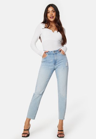 BUBBLEROOM Lori Slim Jeans Light denim Klær