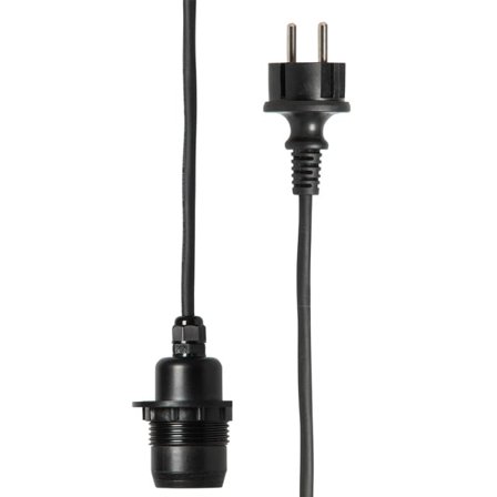 Watt&Veke Lampkabel E27 5m Belysning Svart ONESIZE