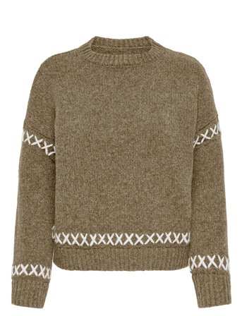 ONLY | Onlamanda Life Ls O-Neck Detail Cc Knt | L